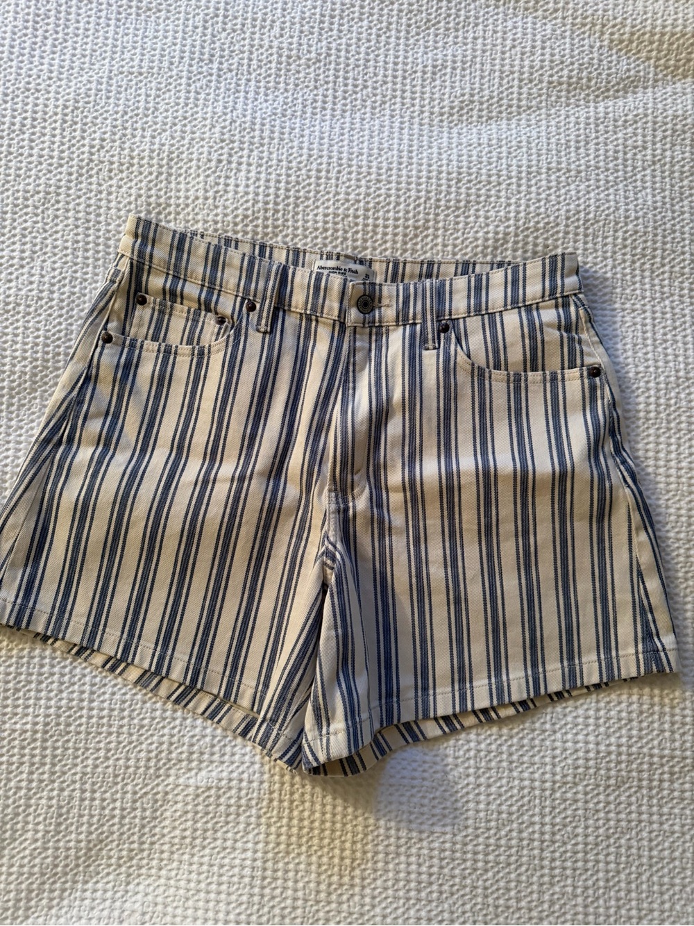 Striped High Rise Dad Short
